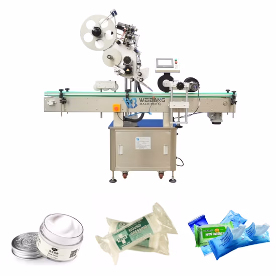 Full Automatic Flat Square Round Bottle Can Jar Top Side Labeler Sticker Labeling Machine