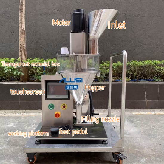 Automatic Filling Spices Small Auger Dry and Weight Bag Checking Jar New Style Manual Weighing Milk Powder Filling Machine